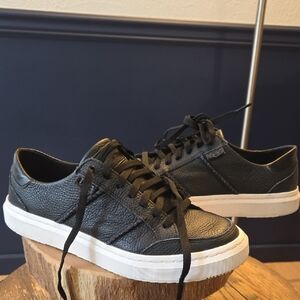 UGG Black Leather Women's Sneakers